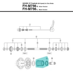 Corps Roue Libre Shimano - Y3BD98010