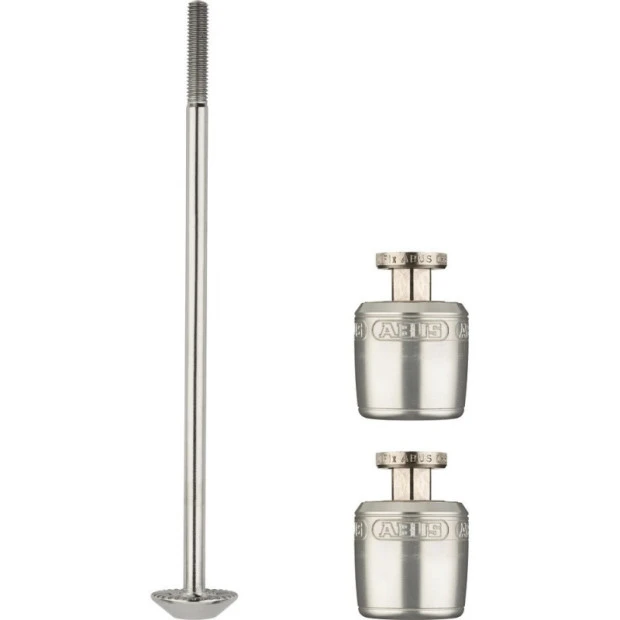 Set de blocage de roues Abus Nutfix M5 Argent - 100 mm